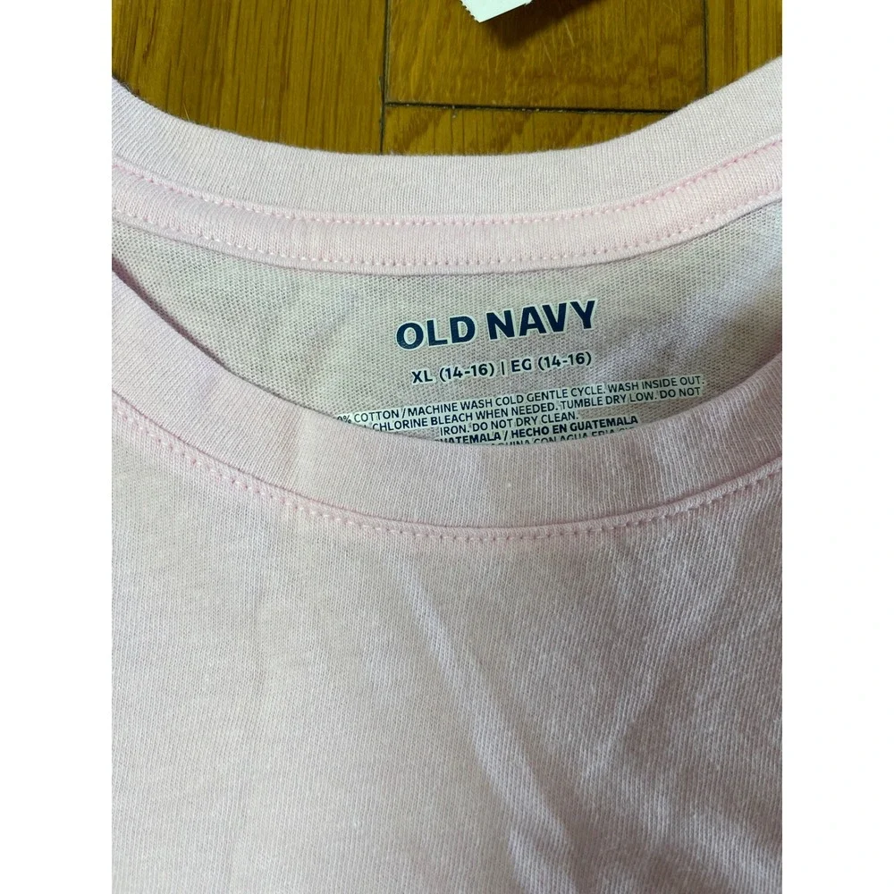 Old Navy Girls XL 14-16 Pink Love‎ Graphic Short Sleeve T-Shirt NWT 844030-08-1
